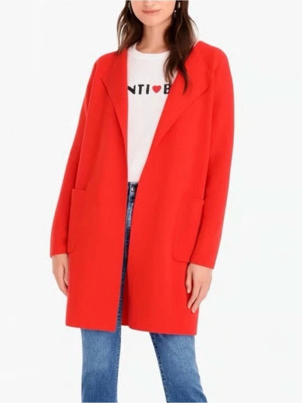 J.Crew Pumpkin Orange Long Cotton Cardigan S – Cozy Fall Layering